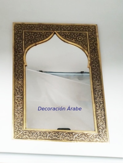 espejo marroquí labrado dorado