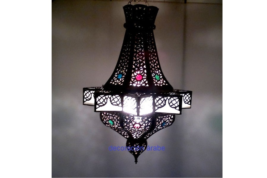 Farol marroquí geometria Lámpara de Marruecos, geometría árabe
