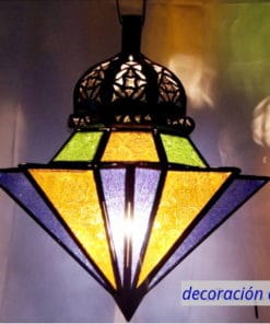 lámpara de techo árabe mde colores