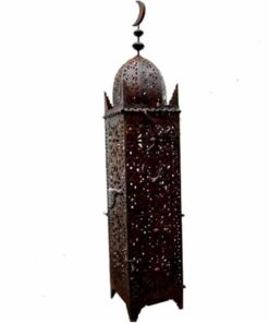 Lámpara marroquí de hierro, alta