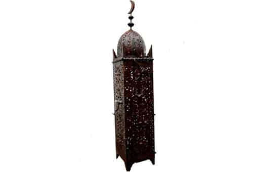 Lámpara marroquí de hierro, alta