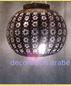 Lámpara marroquí con forma de esfera y celosia