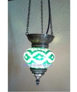 Lámpara turca de cristal de murano, verde