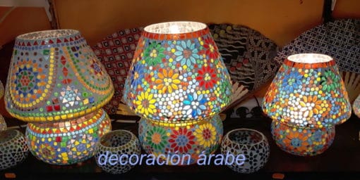 lamparas mesa árabe cristal
