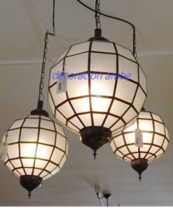 lámpara arabe redonda opaca