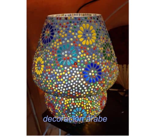 lámpara de mesa mosaico oriental