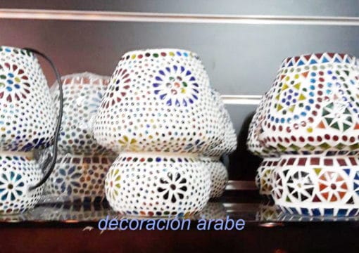 lampara mesa cristal árabe