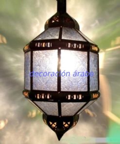 lámpara árabe octogonal azul