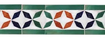 Andalusian Nasrid ceramic border, stuccoed model