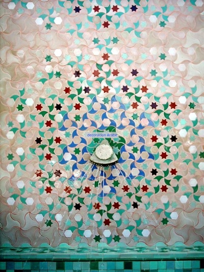 uente pilón mosaicos nazariés de la Alhambra modelo palomab