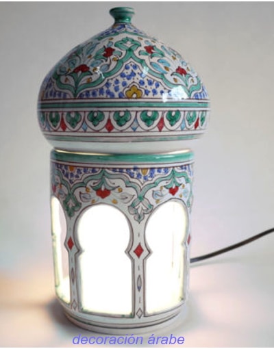 lampara cerámica andaluza árabe