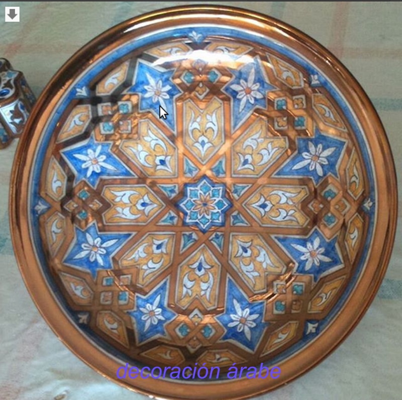 plato cerámica andaluza nazarí