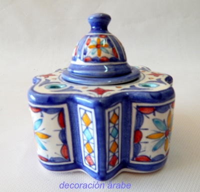 tintero cerámica árabe andaluza