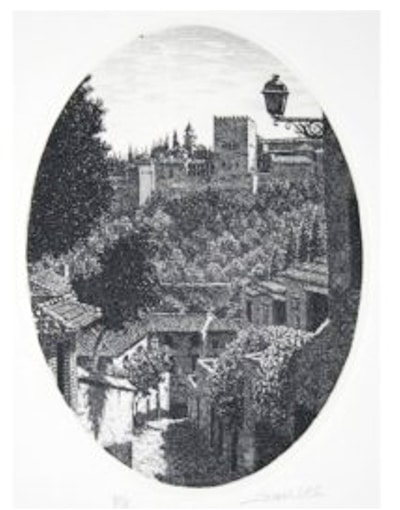 grabado artístico del albaicín, Granada