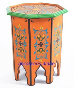 mesa marroquí madera pintada