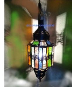 lámpara octogonal árabe multicolor