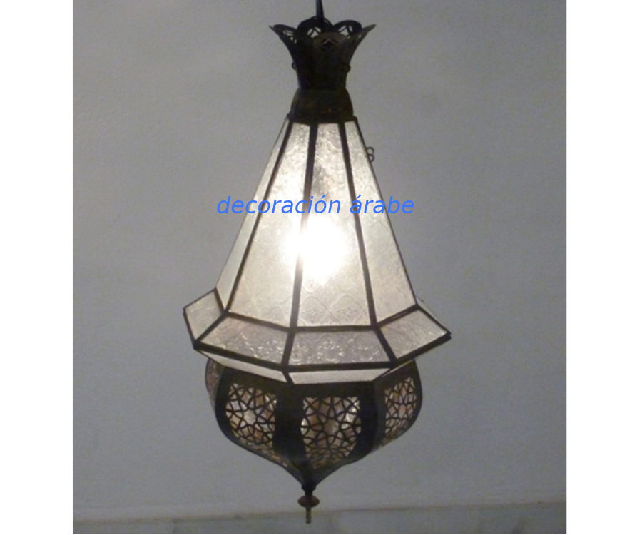 lámpara árabe marroqui Lustre blanca