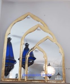espejo marroquí latón
