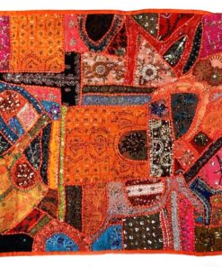tapiz india naranja patchwork