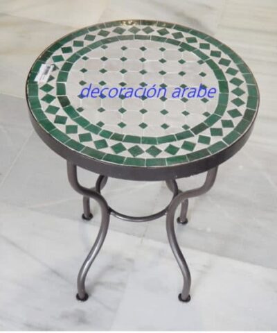 mesa marroquí mosaico verde