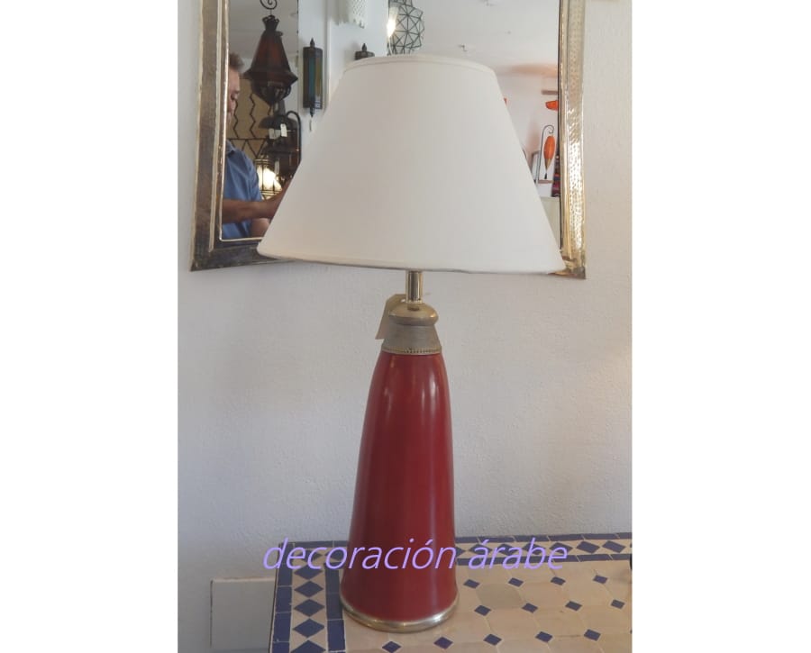lámpara mesa marroquí burdeos pequeña
