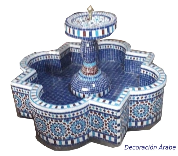 fuente marroquí de mosaico suelo