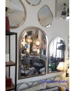espejos árabes plateados artesanales