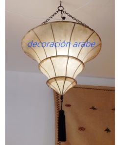 lampara marroquí piel techo