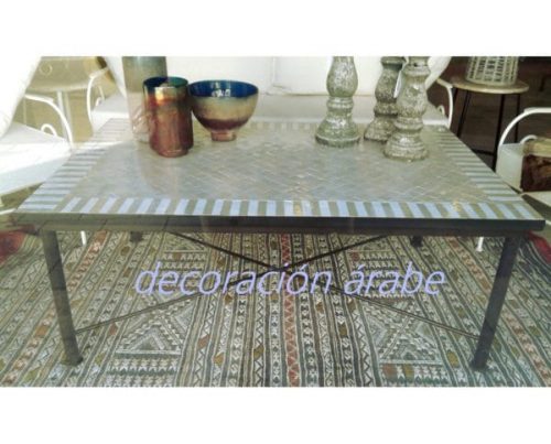 mesa mosaico rectangular marroquí