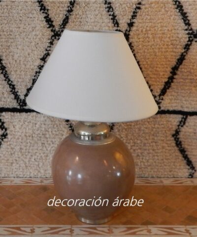 lámpara marroquí mesa marrón
