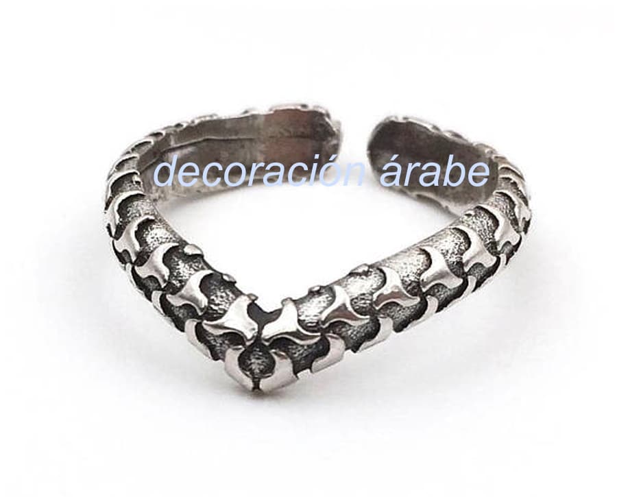 anillo plata árabe