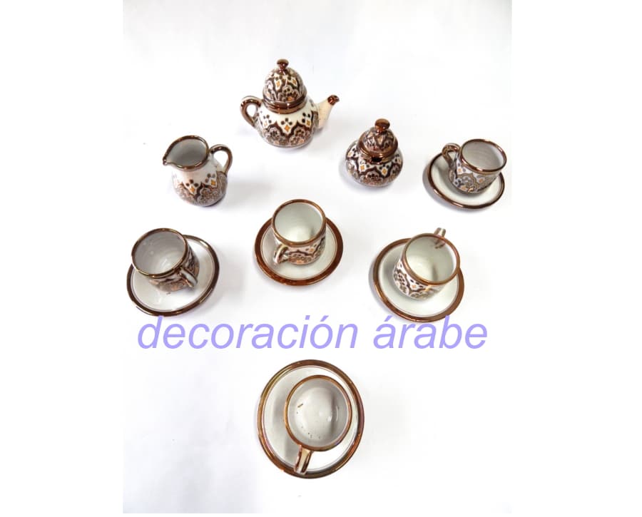 juego de té cerámica andaluza arabe