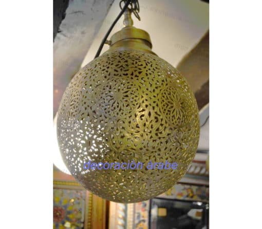 lámpara marroquí bronce bola
