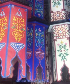 mesita marroquí madera pintada