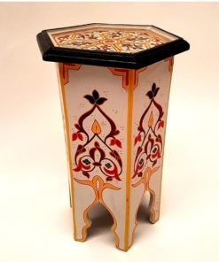 mesita marroqui madera pintada
