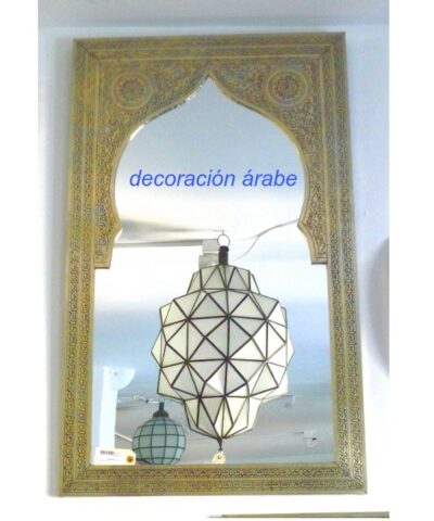 espejo marroquí dorado