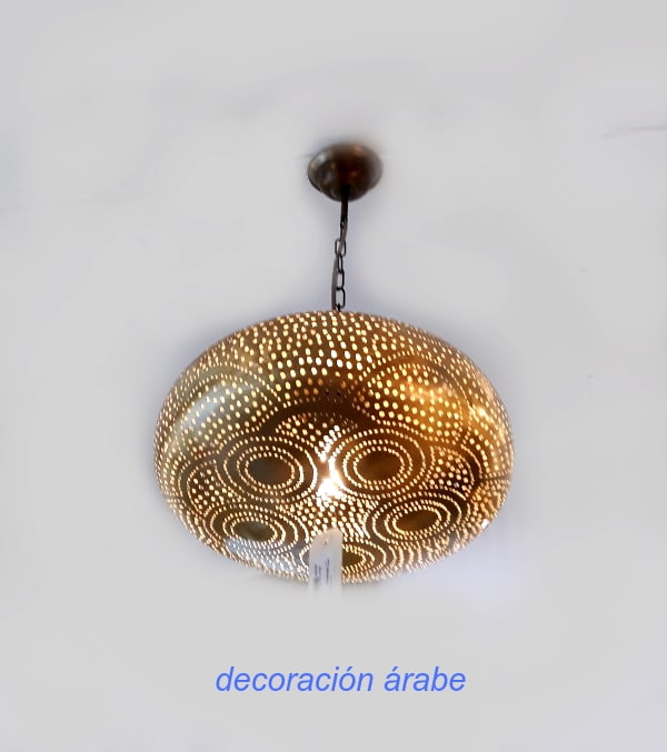 lampara techo cobre marroquí