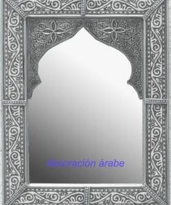 espejo árabe plateado