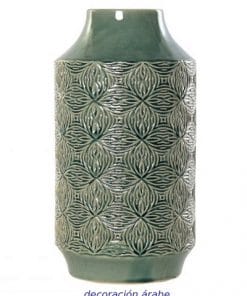 jarrón verde porcelana