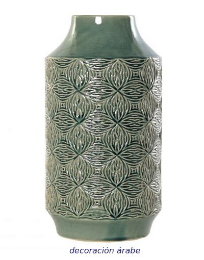 jarrón verde porcelana