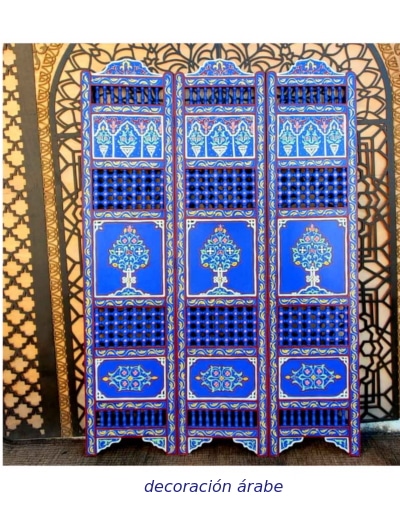 biombo marroquí madera pintada marroquí