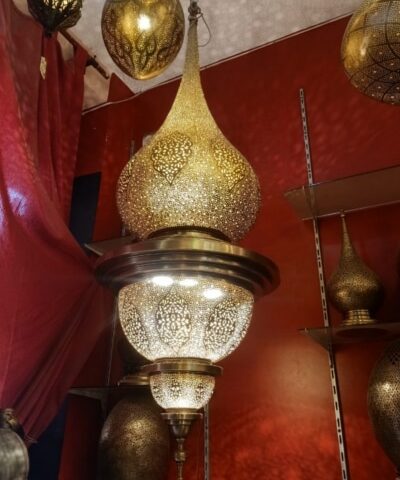gran lampara árabe edorada de colgante