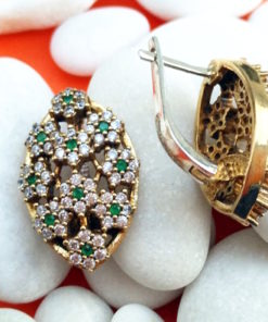 emerald topaz jewelery earrings
