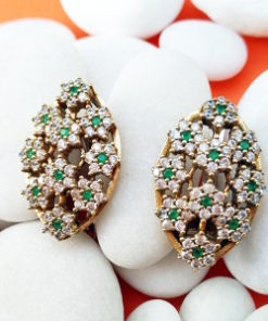 topaz and emerald jewelery earrings