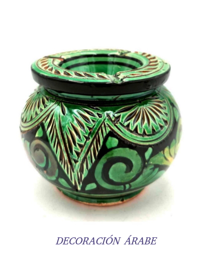 cenicero de agua cerámica marroquí verde