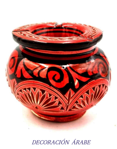 red water Moroccan ceramic ashtray
