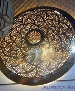 Moroccan openwork copper ceiling lamp
