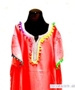 red moroccan woman caftan