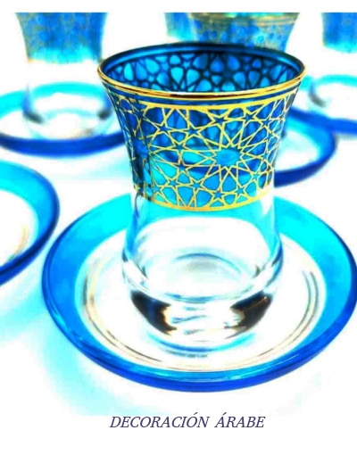 blue turkish glasses for tea or coffee