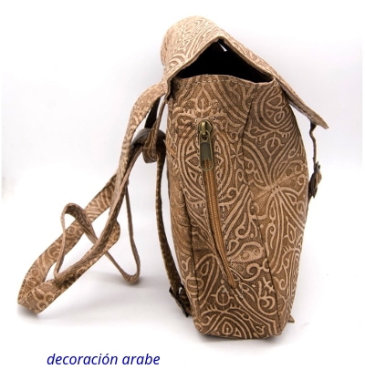 Bolso mochila de mujer dibujos árabes